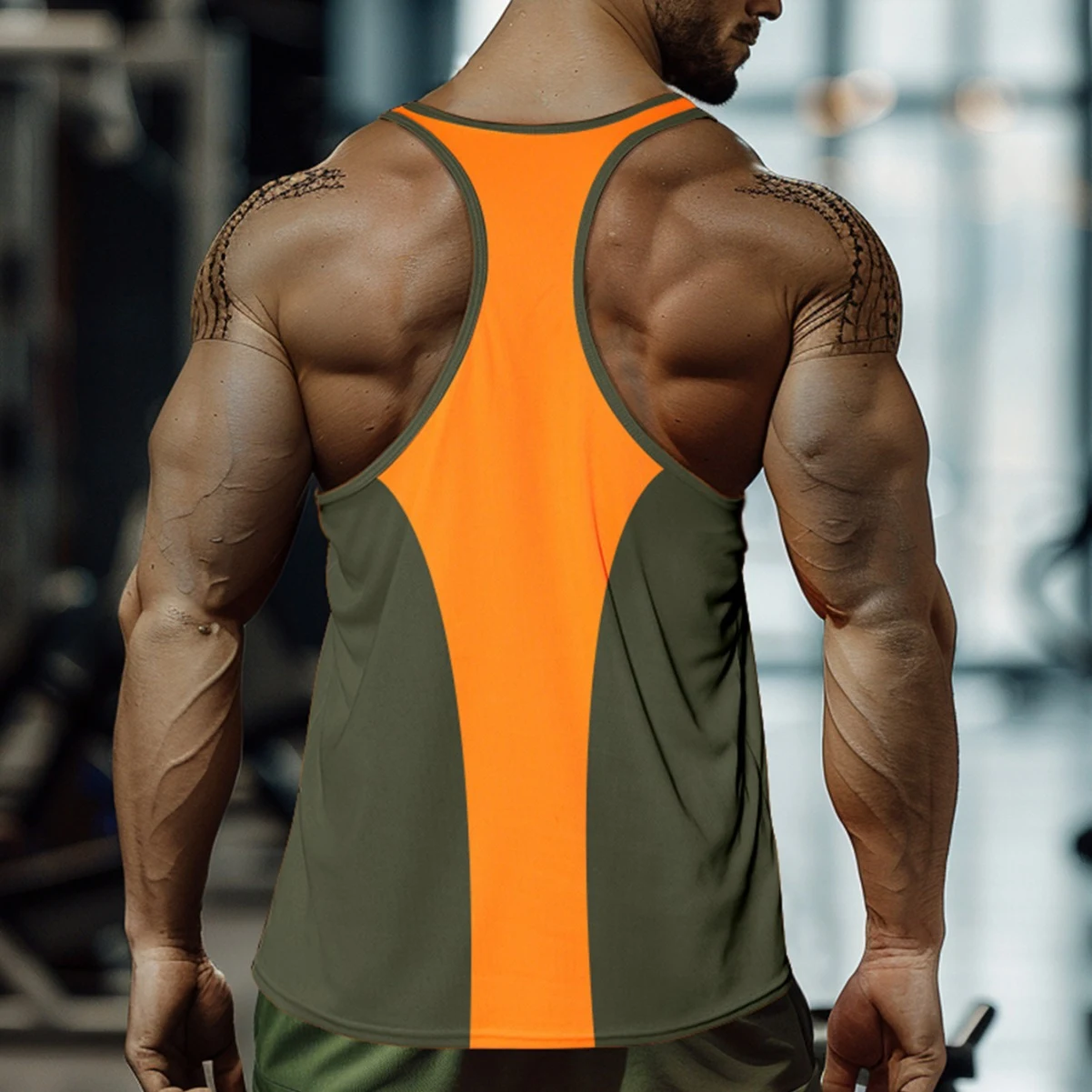 Regata Fitness Masculina Sem Mangas Soltinha Secagem Rápida Roupas Casuais Versátil Para Academia e Uso Diário Conforto e Liberdade. — foto 5
