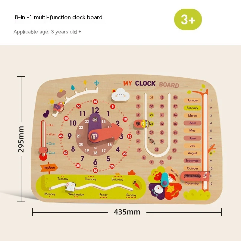 Title 1, Childrens Multi function Clock Board Time Comm...