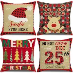 Sofa Living Room Christmas Pillow Cover Combination Create a festive and cozy Christmas atmosphere in your living room w — photo 4