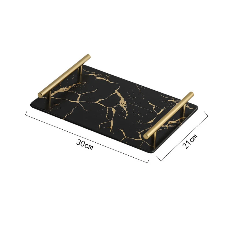 Title 1, Marble rectangular ceramic tray perfect for ser...