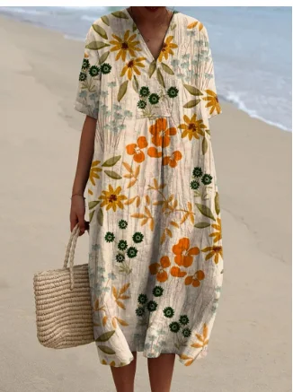 Women's Comfortable Loose Printed Long Dress — photo 10