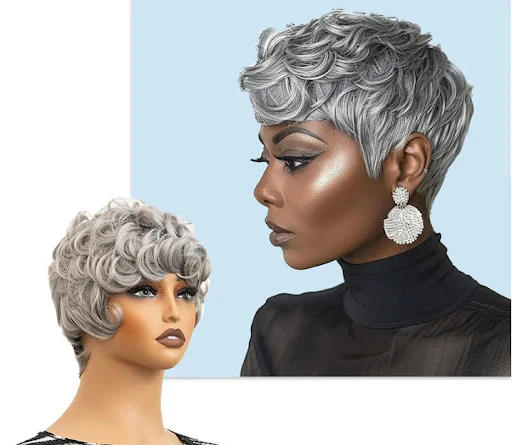 Title 1, Short Curly Layered Wig for a stylish and easy ...