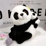 Simulation mother and child panda doll, soft and realistic. Great for role play, learning, and providing comforting comp — photo 7