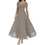 New Short Sleeve Long Evening Dress — photo 6