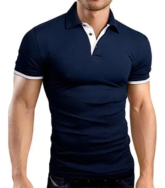 Title 2, Mens Short-sleeved Fashion Polo Shirt Breathab...