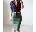 Deerskin velvet bag hip mid-length skirt. Experience luxurious comfort and a stylish silhouette with this versatile garm — photo 8