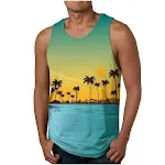 Colete de roupa masculina moderno com estampa, casual de praia e esportivo para homens. Perfeito para o verão, leve e estiloso, ideal para diversas ocasiões. — foto 3