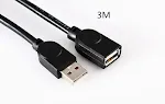 Black extension cord 3m