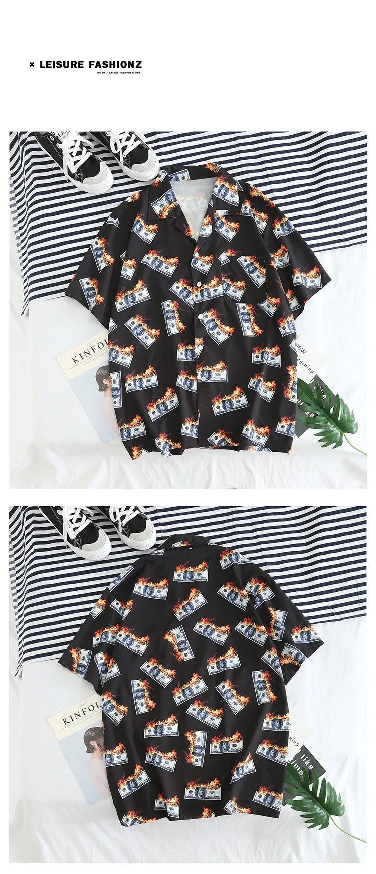 Title 1, Short sleeve mens shirt flower shirt