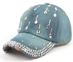 Raindrops With Diamonds And Diamonds Fashion Outdoor Baseball Cap offers a stylish design with diamonds, perfect for sun — photo 2