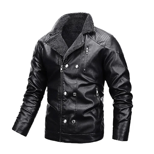 Title 2, Mens Motorcycle Leather And Suede Zipper Jacke...