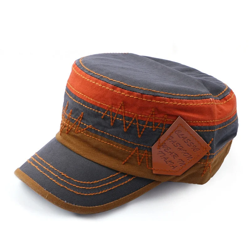 Creative Fashion Couple Flat Top Fashion Hat Sunshade offers stylish sun protection. Perfect for couples, this hat provi — photo 5