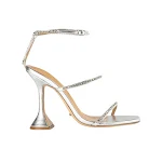 Sandalias de tacón alto con puntera cuadrada y tacón de copa de vino, talla grande con pedrería brillante, ideales para eventos. — foto 2