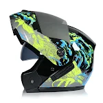 Motorrad-Winterhelm mit doppelter, offener Linse. Maximaler Schutz und klare Sicht bei kaltem Wetter. Sicher und komfortabel durch den Winter. — foto 23