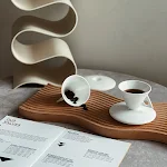 Vintage Style Bone China Quadrihedron Cup Ceramic Cup and Saucer Set. Elevate your coffee or tea experience with elegant — photo 7