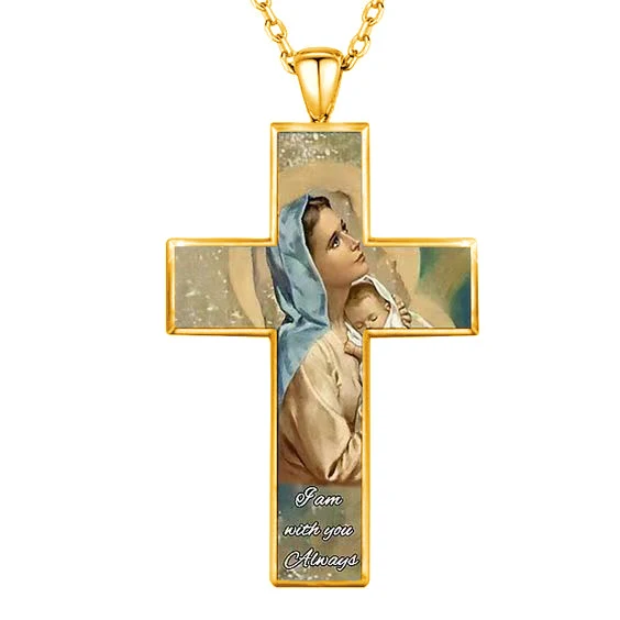Colar Pingente Cruz Aço Inoxidável Dupla Face Clássico Fashion Expresse sua fé com elegância e estilo com este colar moderno e atemporal. — foto 3