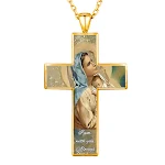 Colar Pingente Cruz Aço Inoxidável Dupla Face Clássico Fashion Expresse sua fé com elegância e estilo com este colar moderno e atemporal. — foto 3