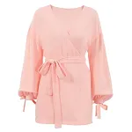 Women's Long Sleeve Nightgown, Loose Fit Loungewear Pajamas. Double Layer Gauze, Moisture Wicking Sleepwear for Comforta — photo 6