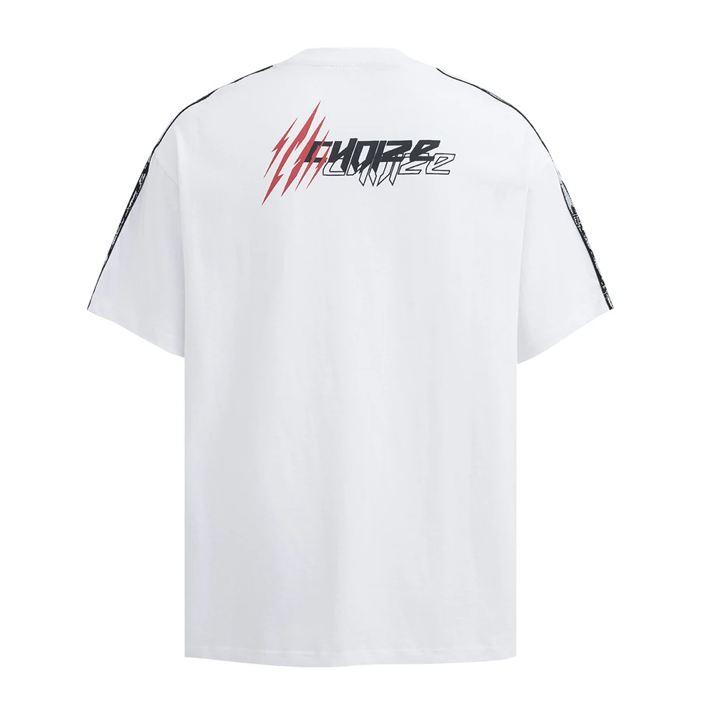 Creative Scratch Printed Letter Short Sleeve Men's T-shirt, offering a stylish and comfortable casual look, perfect for — photo 2