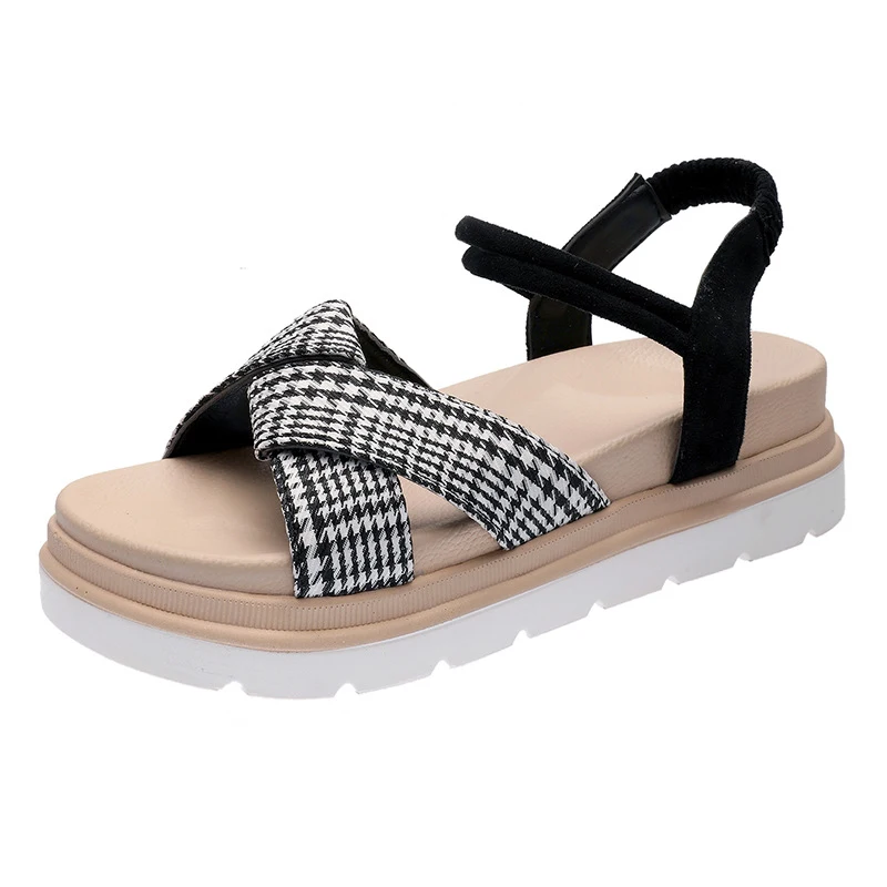 Casual Elastic Flat Sandals One Word Comfort and Style Perfect Summer Footwear Easy to Wear Versatile Everyday Sandals f — photo 5