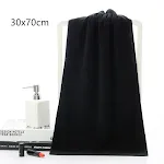 21 Strand Black Towel