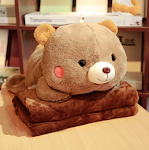 Cute pillow quilt dual-use for naps, car, and office. A multi-function pillow cushion with folding blanket for men and w — photo 4
