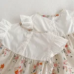 Vestido de escalada floral com mangas voadoras e detalhe de costura triangular, traje HA, ideal para movimentos e atividades ao ar livre com conforto. — foto 9