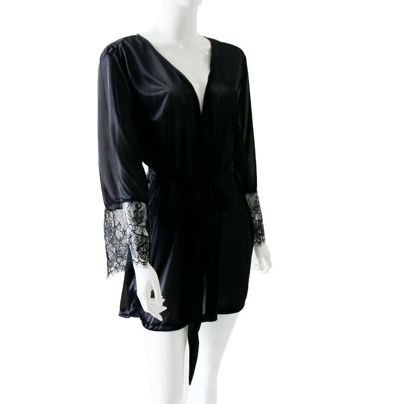 Title 4, Plus size sexy pajamas nightgown for women, sat...