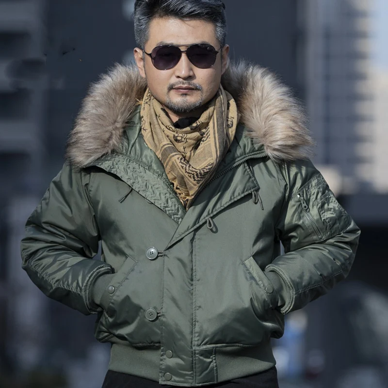 Title 5, Mens Autumn and Winter Warm Short Hooded Outdo...