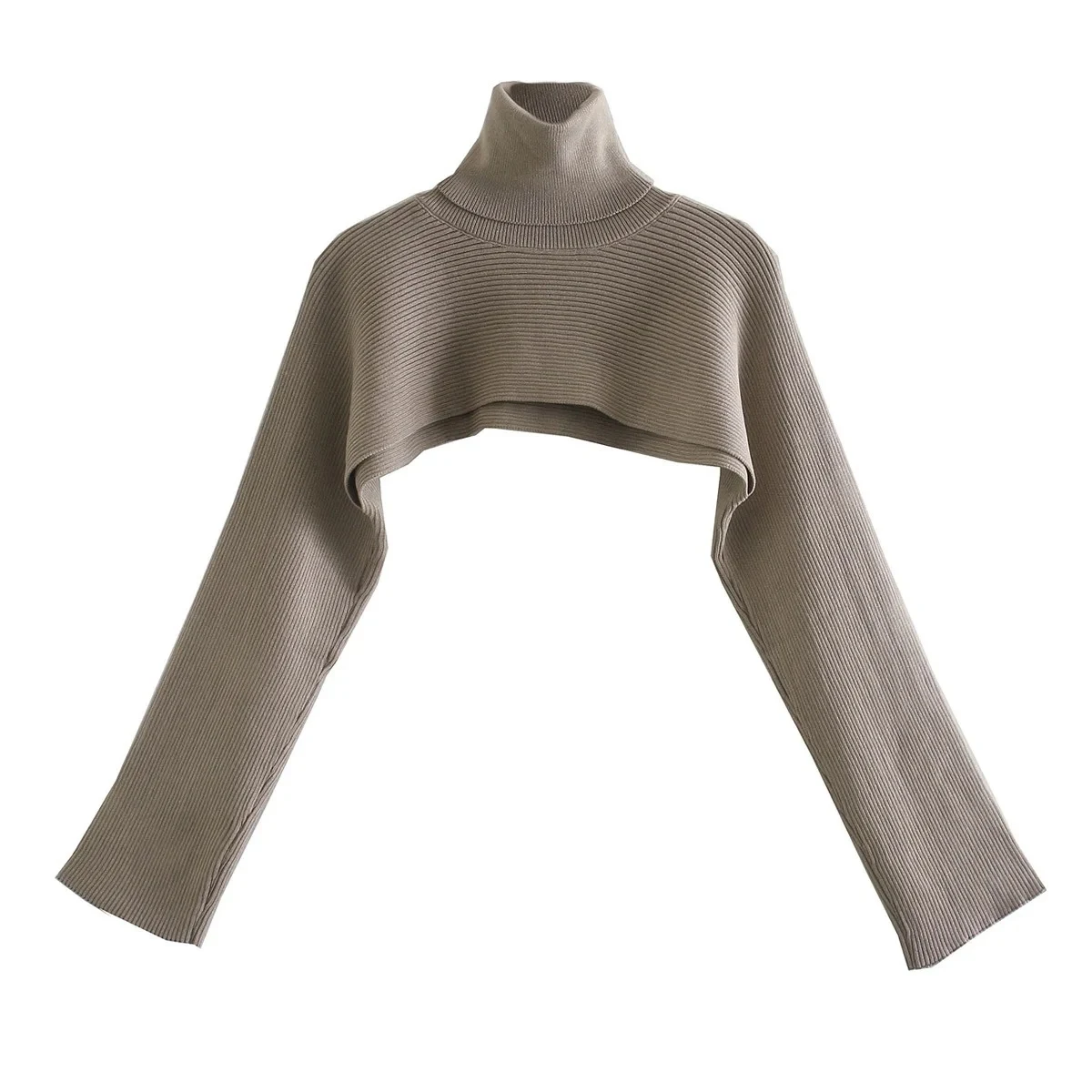 Niche Design Ultra-short Stand-up Collar Sweater Loose And Versatile, offering a modern and comfortable style for everyd — photo 2