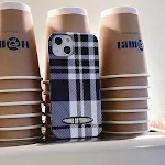 Capa protetora xadrez azul vintage Proteja seu telefone com estilo retrô e design clássico, oferecendo proteção duradoura contra arranhões e quedas. — foto 5