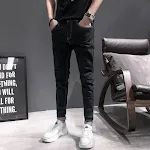 Retro Simple Slim-fit Long Jeans for Small Feet, offering a comfortable and stylish fit. Perfect for everyday casual wea — photo 3