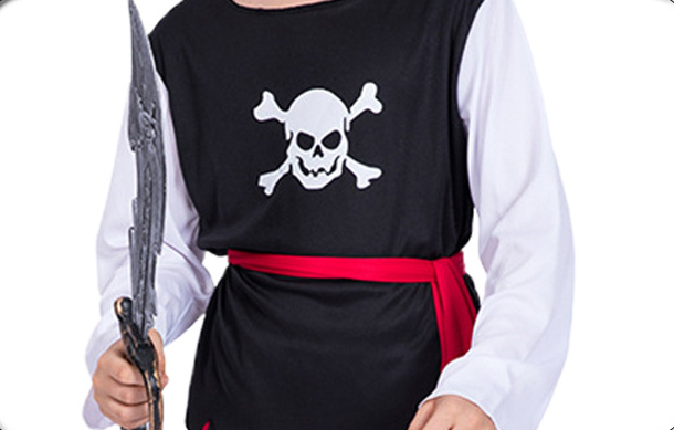 Halloween Cosplay Piraten Schedel Jongens Kostuum, ideaal voor verkleedpartijen, comfortabel en zorgt voor een stoere uitstraling. — foto 1
