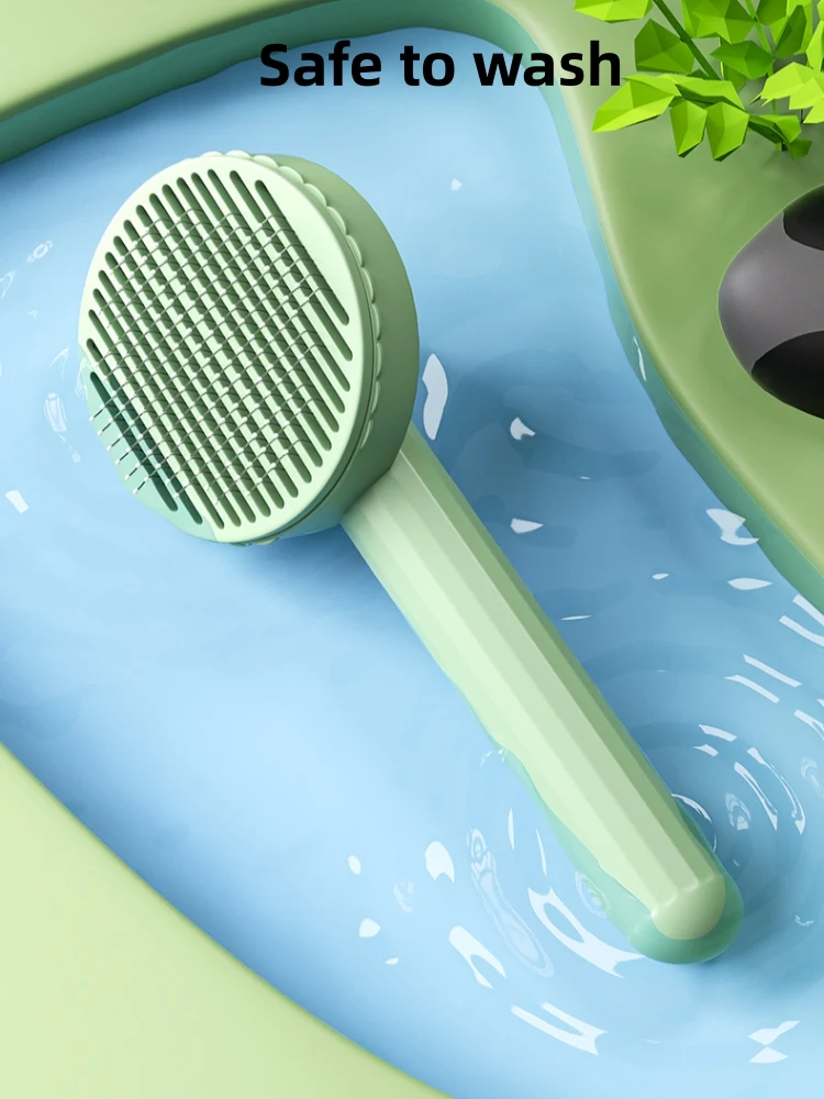Title 7, Pet Hair Removal Comb Cat Brush Self Cleaning S...