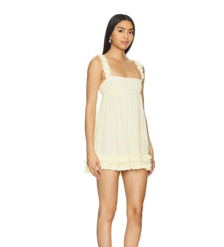 Title 5, Wear Tube Top Backless Ruffled Strap Dress