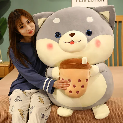 Title 3, Large Cute Shiba Inu Plush Toy. Soft action fig...