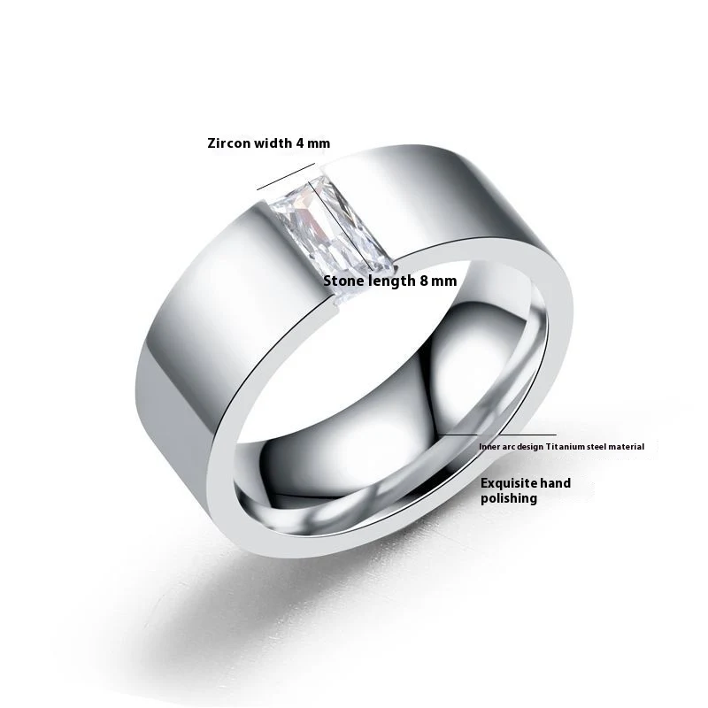 Anel de aço titânio masculino com zircônia micro-cravejada. Elegância e resistência para o homem moderno. Ideal para uso diário e ocasiões especiais. — foto 6