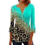 European And American V-neck 3D Printed Long-sleeved Shirt. Comfortable and stylish top, perfect for everyday wear or sp — photo 21