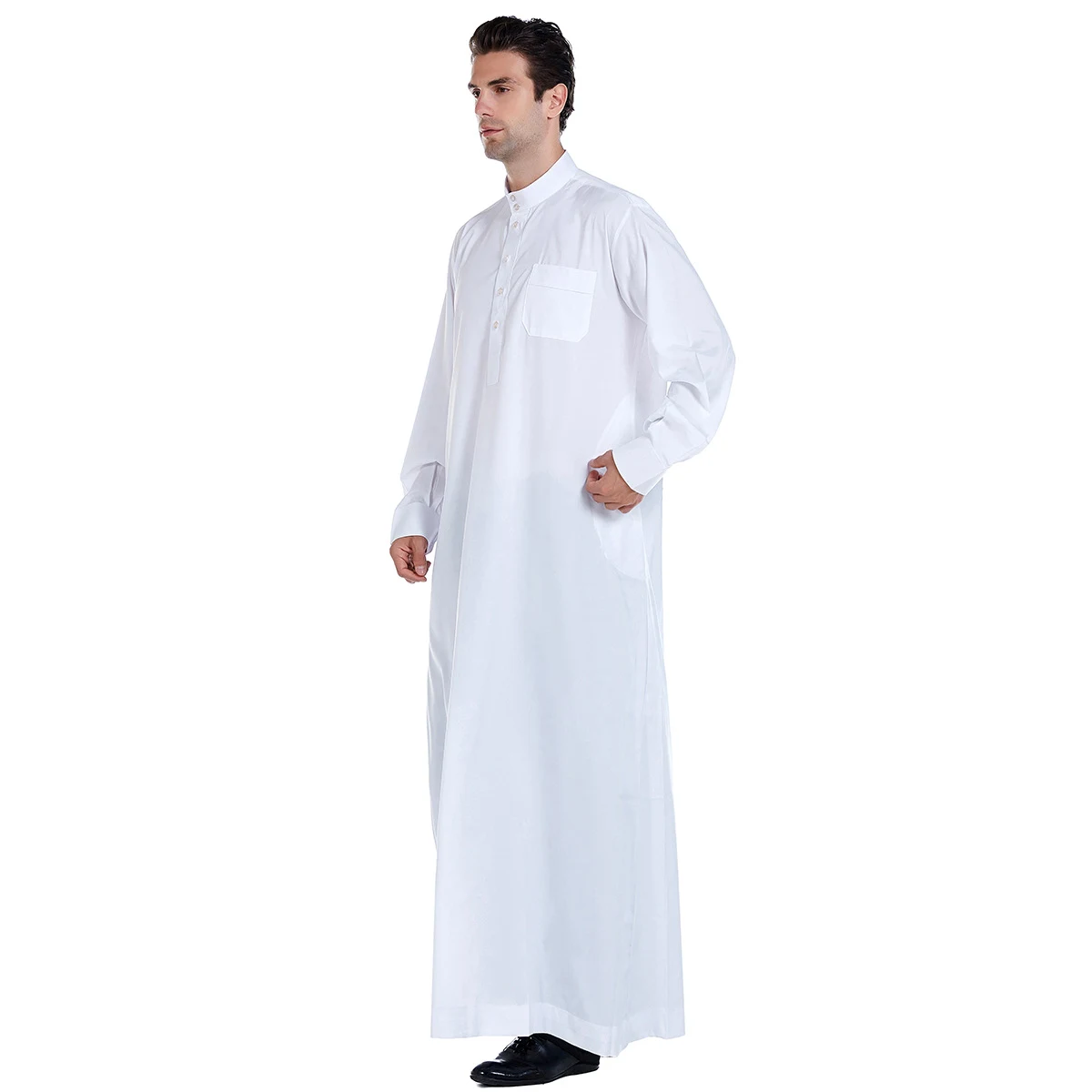 Title 5, Mens robe with stand collar for ultimate comfo...