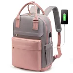 Mochila feminina fashion, grande capacidade, bolsa para laptop, mochila de viagem portátil, ideal para escola e viagens. — foto 11