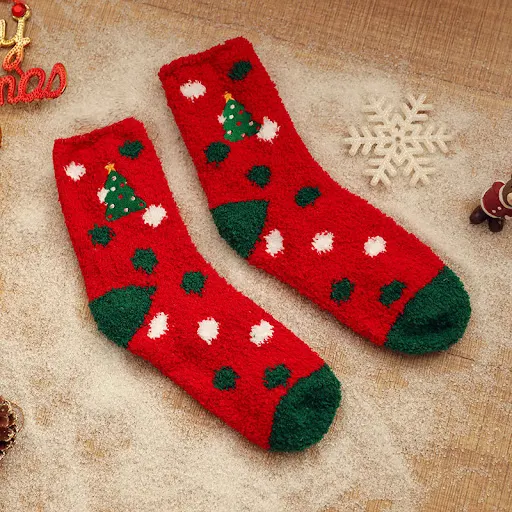 Title 6, Nieuwe Coral Velvet kerstsokken! Zacht, warm en...