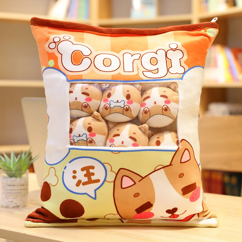 Boneca de pelúcia macia e fofa, travesseiro de lanche adorável. Perfeita para abraçar, relaxar e desfrutar de lanches com conforto. — foto 6