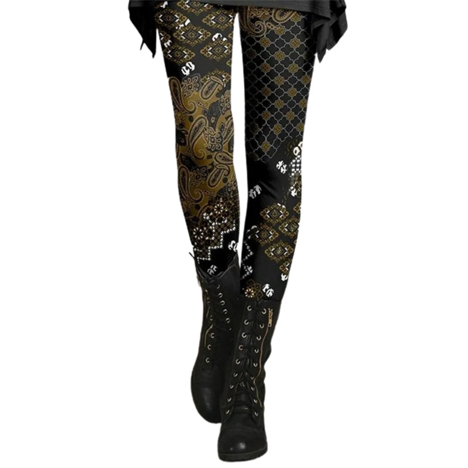 Title 6, Leggings femininas elegantes, estilo étnico ret...