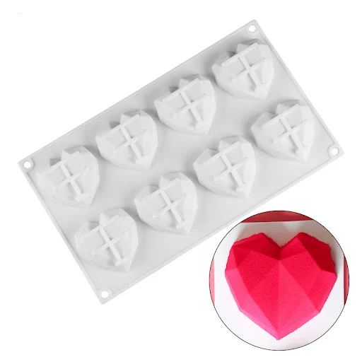 Title 3, Cake Mould 8 with Diamond Love Mousse, DIY Fren...