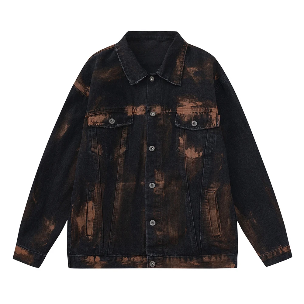Men's Fashion Holes Denim Clothes Jacket Stylish clothing for a casual and modern look. Comfortable and versatile, perfe — photo 5