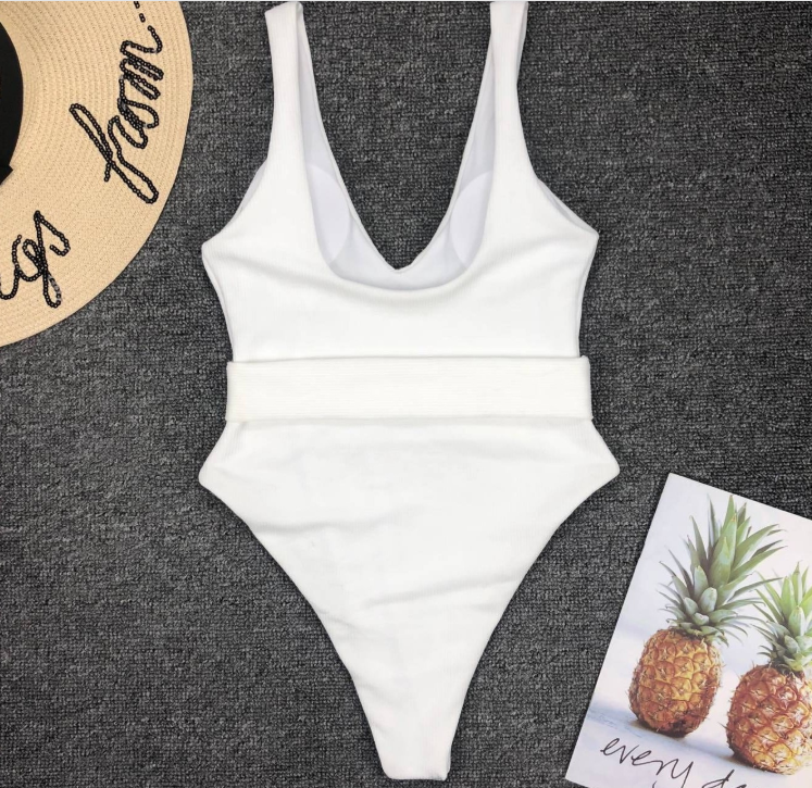 Title 8, Solid color one-piece swimsuit, perfect for swi...