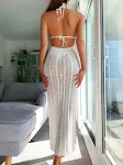 Cutout See-through Beach Sleeveless Halter Dress Female Summer Slim Slim Backless Dress — photo 2