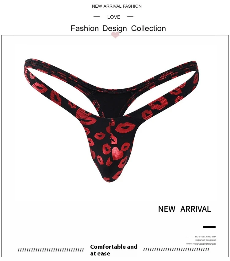 Title 15, Mens Bright Color Elastic Printed Thong. Exper...