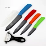 Five-piece ceramic knife set featuring a black blade and colorful handle. Provides precise, non-stick, and easy-to-clean — photo 5