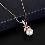 Set di gioielli per sposa con collana e orecchini di perle, perfetto per matrimoni, feste nuziali e occasioni speciali. — foto 4